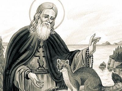 St Herman with the Ermine