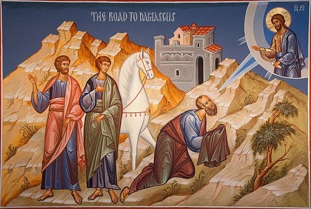 Paul beholds the Risen Christ on the Road to Damascus